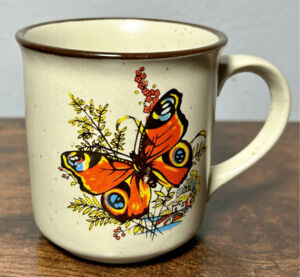 Vintage Viking Stoneware Butterfly Tea Coffee Mug Replacement